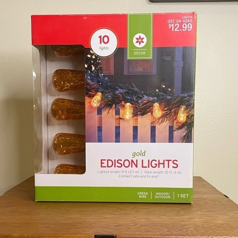 Gold Edison Lights by - Indoor/Outdoor Holiday Lighting